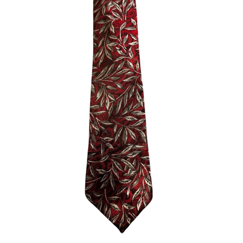 Oscar de la Renta Neckwear—Classic Silk Designer Leaf Nature Luxury